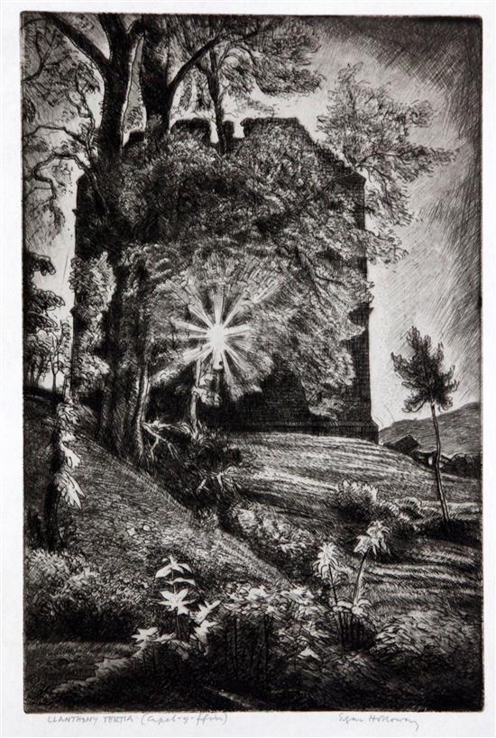 Edgar Holloway (1914-2008) Llanthony Tertia, Capel-y-ffin, 1970, 227 x 150mm